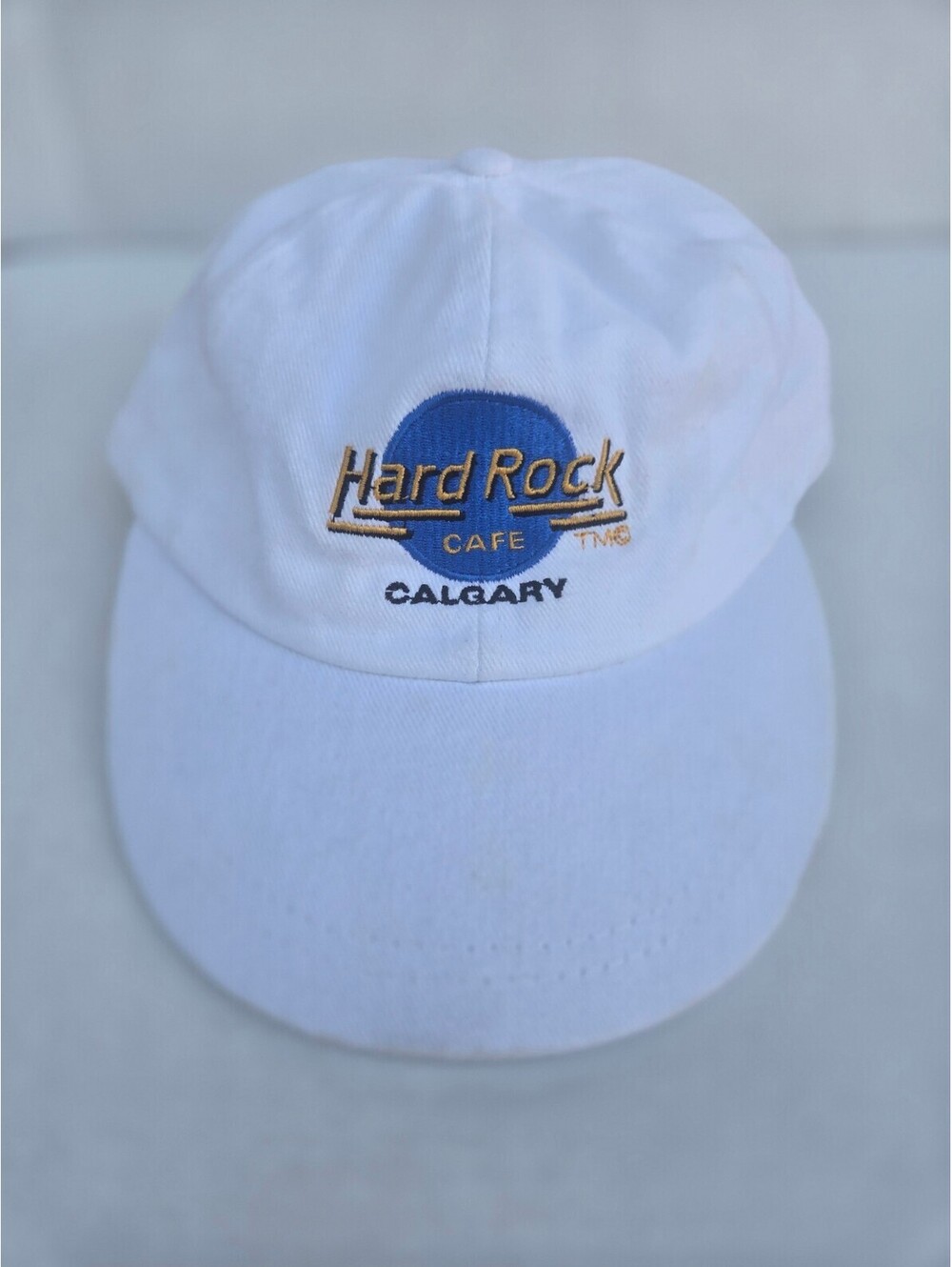 Vintage Hard Rock Cafe Calgary White Cotton Adjustable Men's Hat